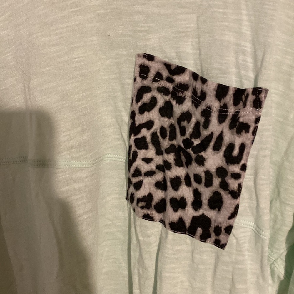 Pink Victoria’s Secret Long sleeve teal shirt Medium *like new* - Picture 2 of 5